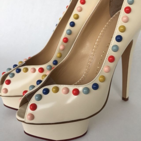 Charlotte Olympia Daphne Studs Platform Heels - Picture 3 of 8